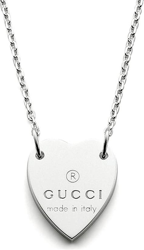 gucci heart chain|heart necklace with gucci trademark.